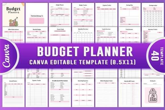 Download Budget Planner Canva Kdp Interiors - Premium Resources