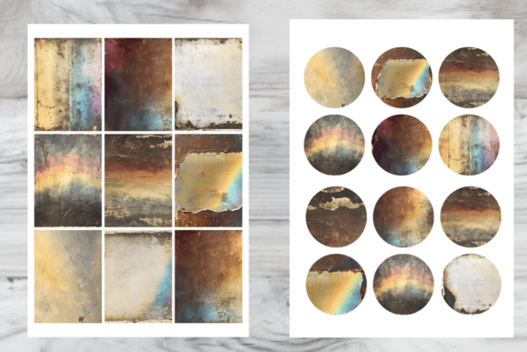Download Grunge Rainbow Hue ATC Cards - Premium Bundle