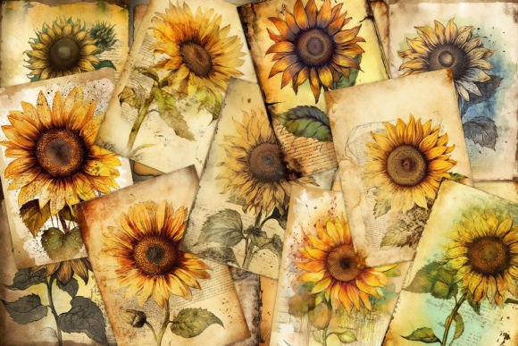 Download Sunflower Junk Journal ATC Cards - Atc cards Collection