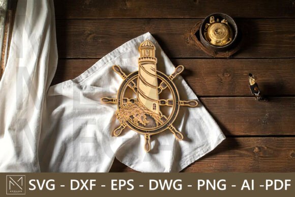 Download Lighthouse Ship Wheel SVG - Ship Collection