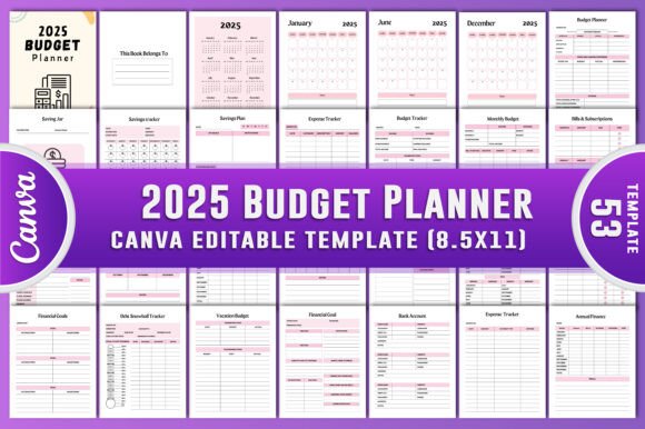 Download 2025 Budget Planner Canva Kdp - Premium Resources